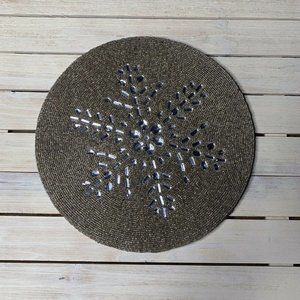 Nicole Miller Home 15″ Beaded Charger Plac…